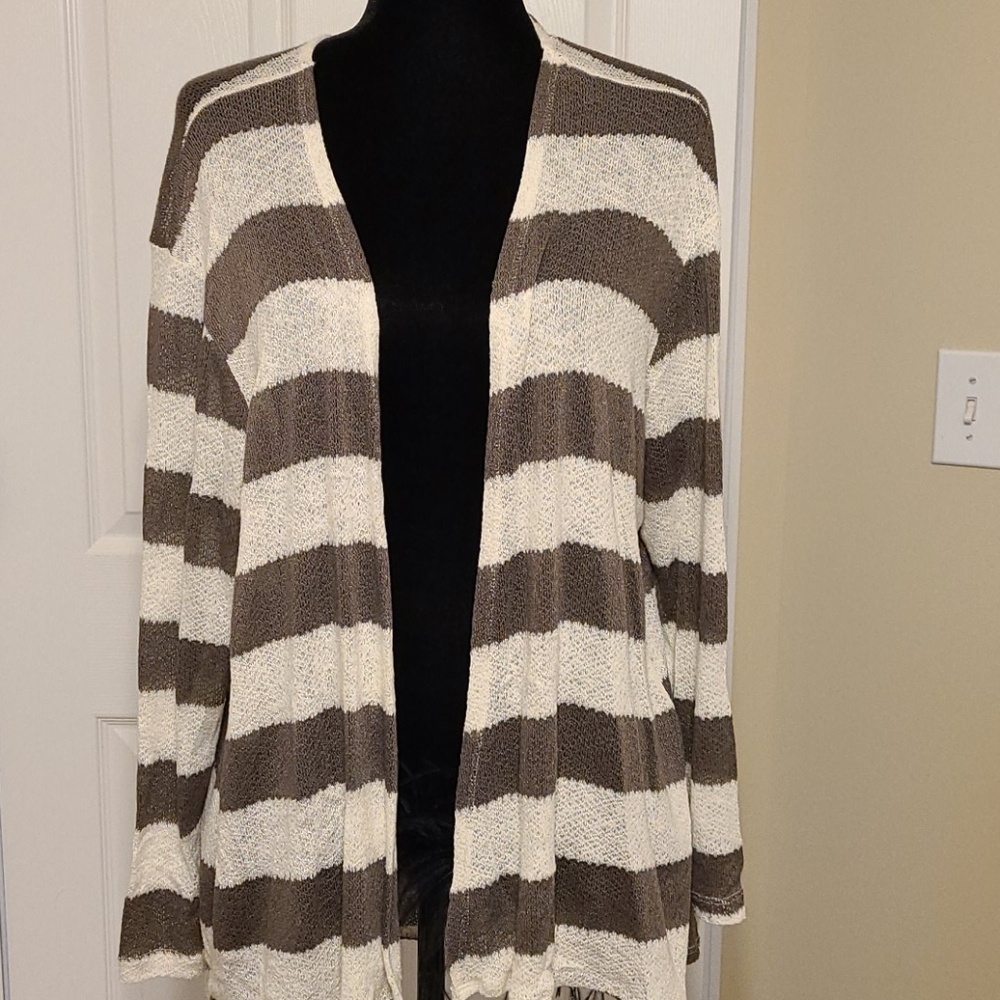 r2d apparel striped cardigan
